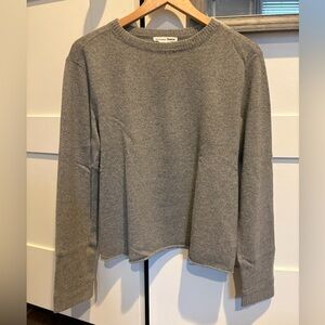 Small Reformation Cashmere Boyfriend Sweater Gray